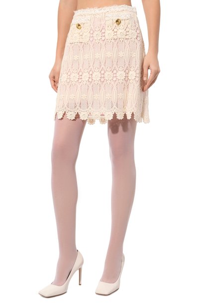 Хлопковая юбка GIAMBATTISTA VALLI кремового цвета по цене 324500 руб., арт. 24FWPVCA2032-17LUS, фото 3 Хлопковая юбка GIAMBATTISTA VALLI, арт. 24FWPVCA2032-17LUS, фото 3