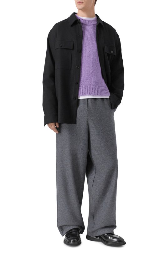 Шерстяной свитер Jil Sander J21GP0189/J14523 Сиреневый  J21GP0189/J14523 Фото 2