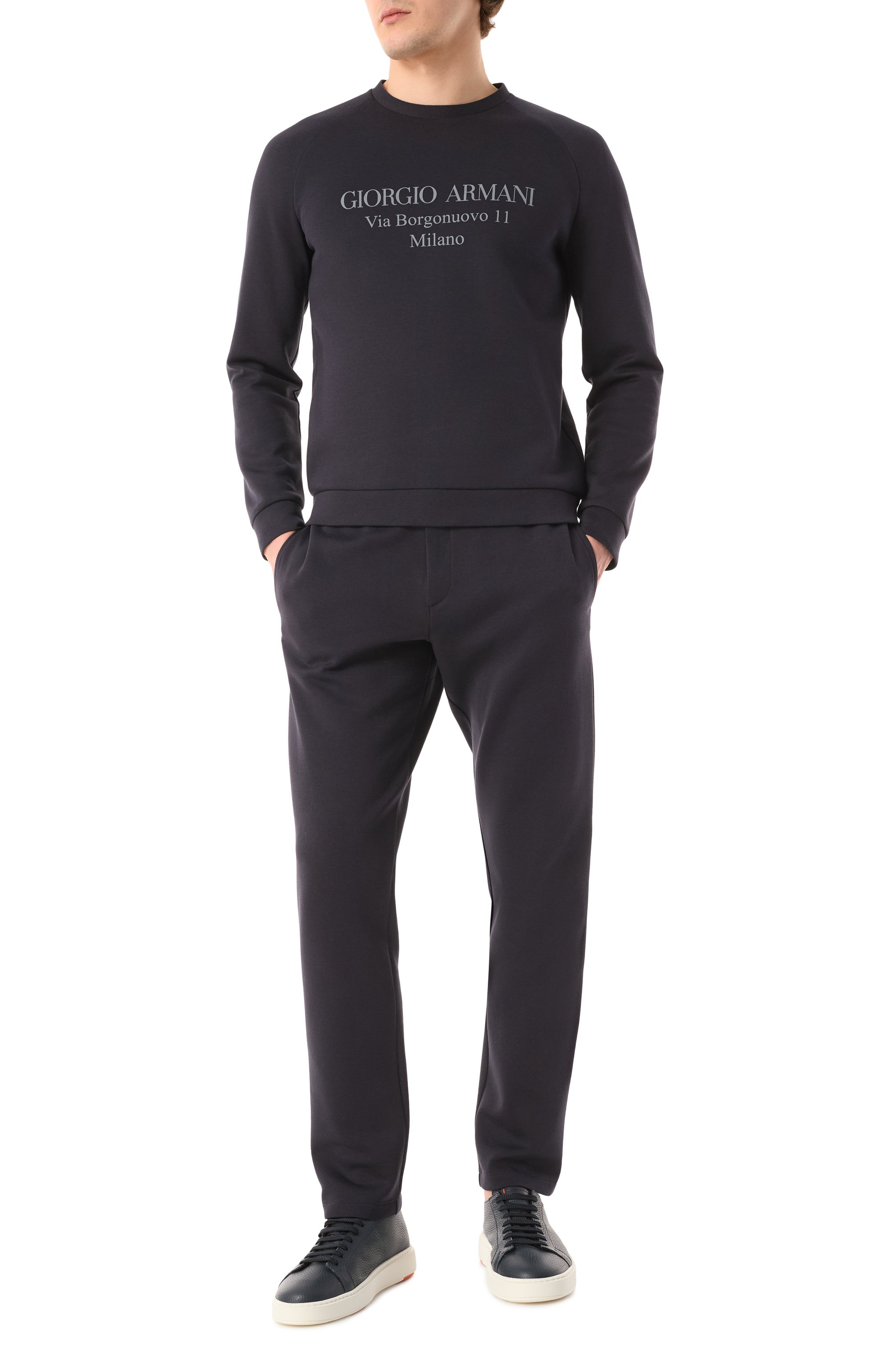 Хлопковые брюки GIORGIO ARMANI, арт. 3GSP54/SJSXZ, фото 2