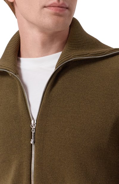 Кардиган из шерсти и хлопка BOTTEGA VENETA хаки цвета по цене 216000 руб., арт. 862729/V68M0, фото 5 Кардиган из шерсти и хлопка BOTTEGA VENETA, арт. 862729/V68M0, фото 5