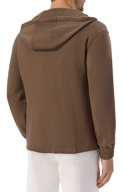Кашемировая куртка-рубашка KITON хаки цвета по цене 356500 руб., арт. UMC010K0172I, фото 4 Кашемировая куртка-рубашка KITON, арт. UMC010K0172I, фото 4