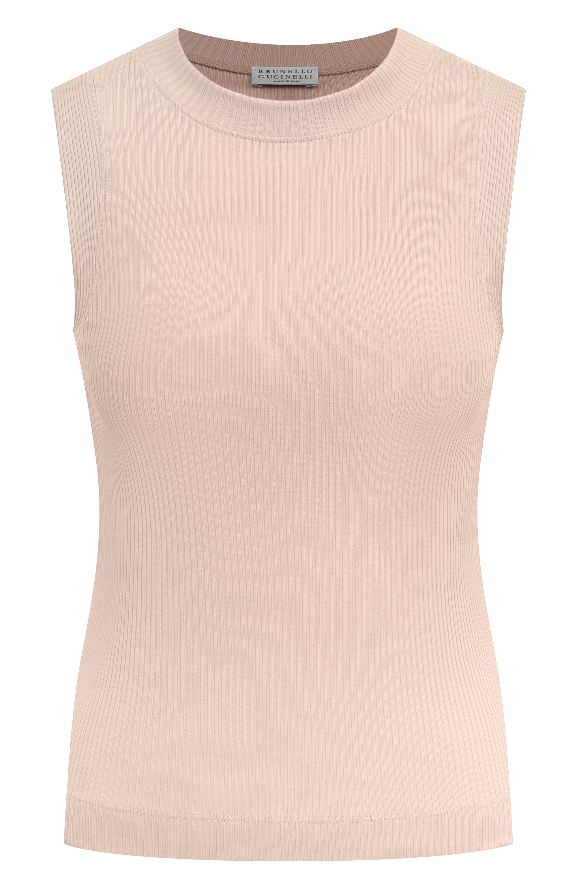 Хлопковый топ BRUNELLO CUCINELLI розового цвета по цене 36450 руб., арт. MH990BM100, фото 1 Хлопковый топ BRUNELLO CUCINELLI, арт. MH990BM100, фото 1