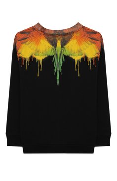 Детский хлопковый свитшот MARCELO BURLON KIDS OF MILAN черного цвета, арт. 21E/B/MB/2004/0020/2-6Y | Фото 2 (Рукава: Длинные; Материал внешний: Хлопок; Мальчики Кросс-КТ: Толстовка-одежда, Свитшот-одежда; Региональ�ные ограничения белый список (Axapta Mercury): RU; Материал сплава: Проставлено; Драгоценные камни: Проставлено; Ростовка одежда: 6 лет | 116 см)