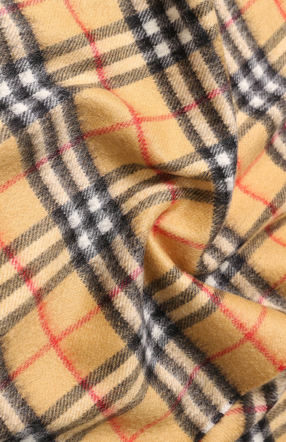 Кашемировый шарф в клетку с бахромой BURBERRY, арт. 4073122, фото 2