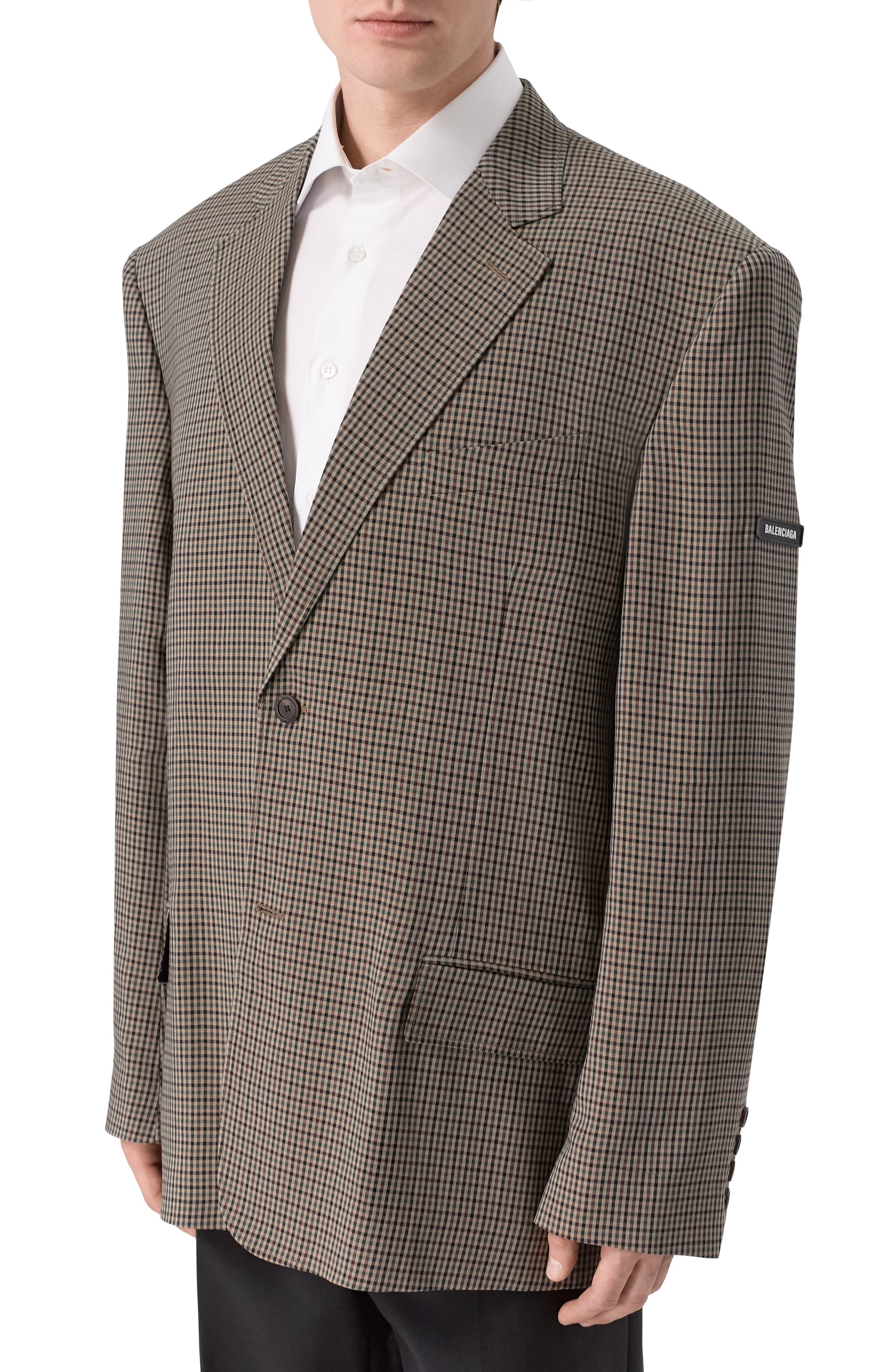 Пиджак из лиоцелла BALENCIAGA бежевого цвета по цене 325500 руб., арт. 850763/TT038, фото 3 Пиджак из лиоцелла BALENCIAGA, арт. 850763/TT038, фото 3