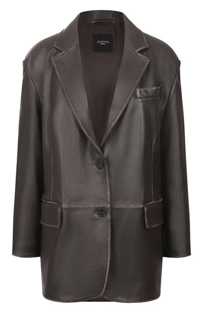 Женская кожаный жакет WEEKEND MAX MARA, арт. WKDPILA