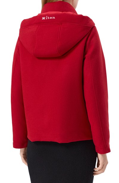 Кашемировый пуховик KITON красного цвета по цене 630000 руб., арт. D54658K0580E01, фото 4 Кашемировый пуховик KITON, арт. D54658K0580E01, фото 4