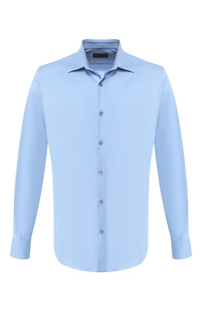 Мужская хлопковая рубашка с воротником кент PRADA, арт. UCM608-F62-F0076