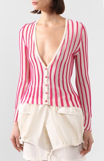 Хлопковый кардиган JACQUEMUS розового цвета по цене 29000 руб., арт. 201KN44/54451, фото 3 Хлопковый кардиган JACQUEMUS, арт. 201KN44/54451, фото 3