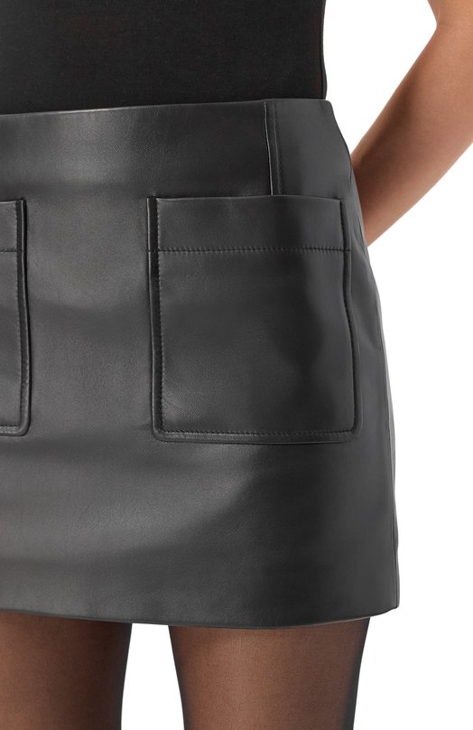 Кожаная юбка Bottega Veneta 844002/V5BX0 Чёрный  844002/V5BX0 Фото 5