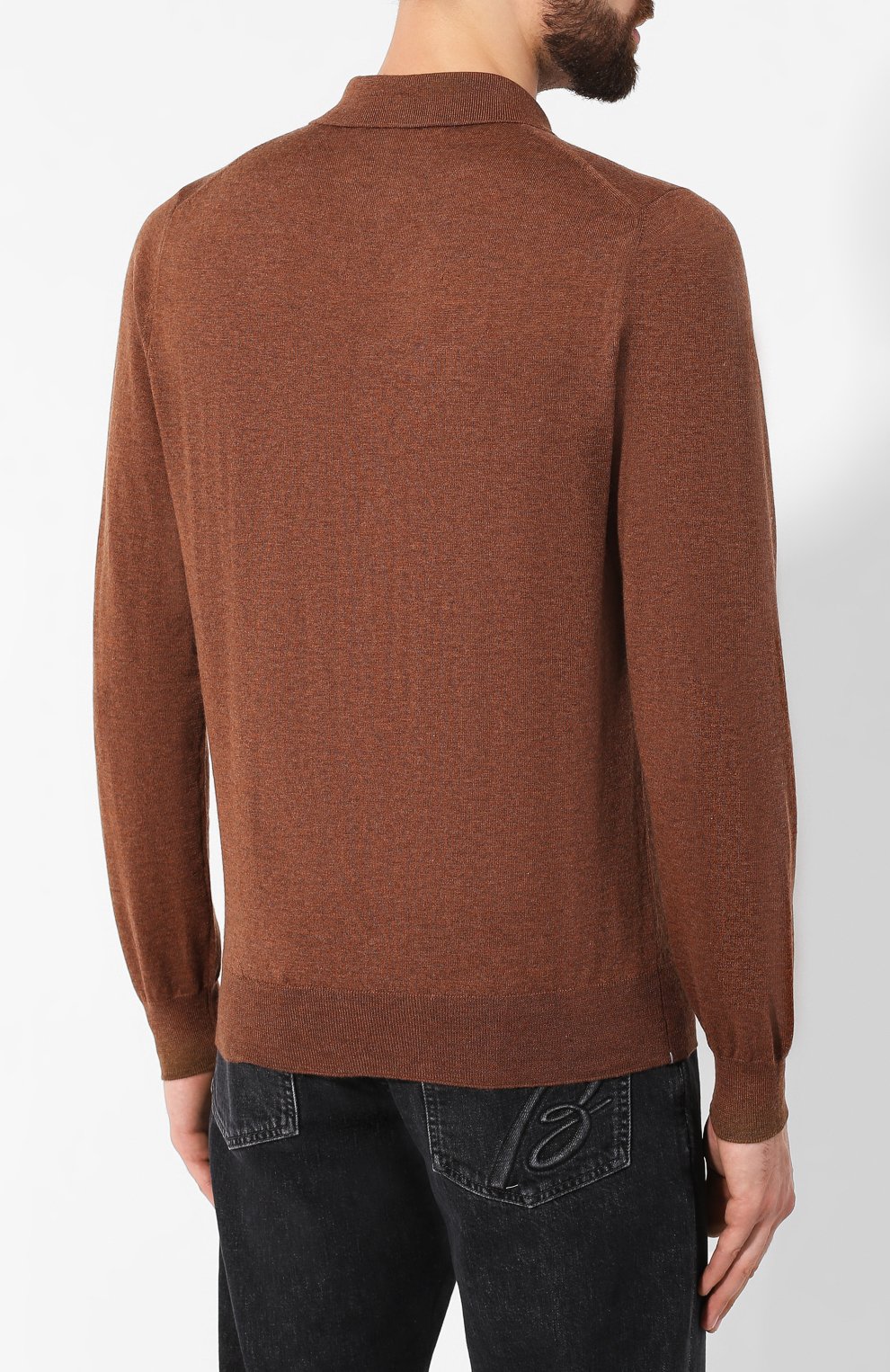 Поло из смеси шерсти и кашемира FIORONI светло-коричневого цвета по цене 66100 руб., арт. M00T0C2, фото 4 Поло из смеси шерсти и кашемира FIORONI, арт. M00T0C2, фото 4