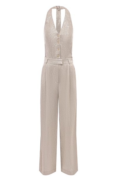 Женский льняной комбинезон с отделкой пайетками BRUNELLO CUCINELLI, арт. MH570SN199