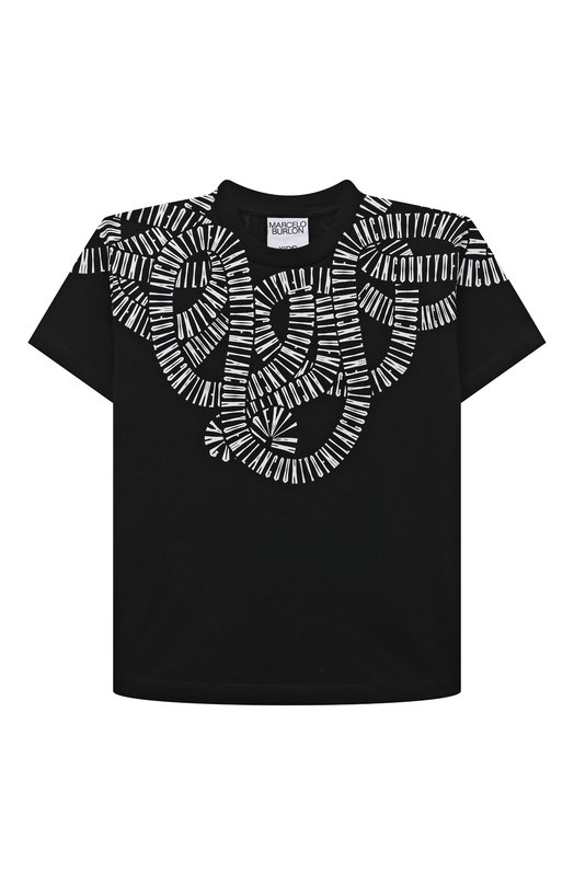 

Хлопковая футболка Marcelo Burlon Kids of Milan, Чёрный