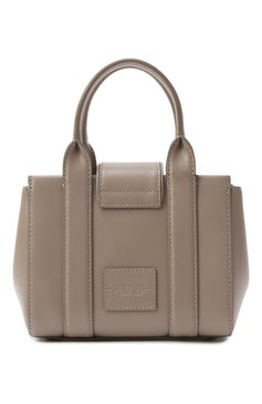 Женская сумка the turnlock tote bag MARC JACOBS (THE) серого цвета, арт. 2F4HCR015H04 | Фото 6 (Ремень/цепочка: На ремешке; Материал: Натуральная кожа; Размер: mini; Автоматизация состава: Проставлено; Автоматизация ТО: Проставлено)