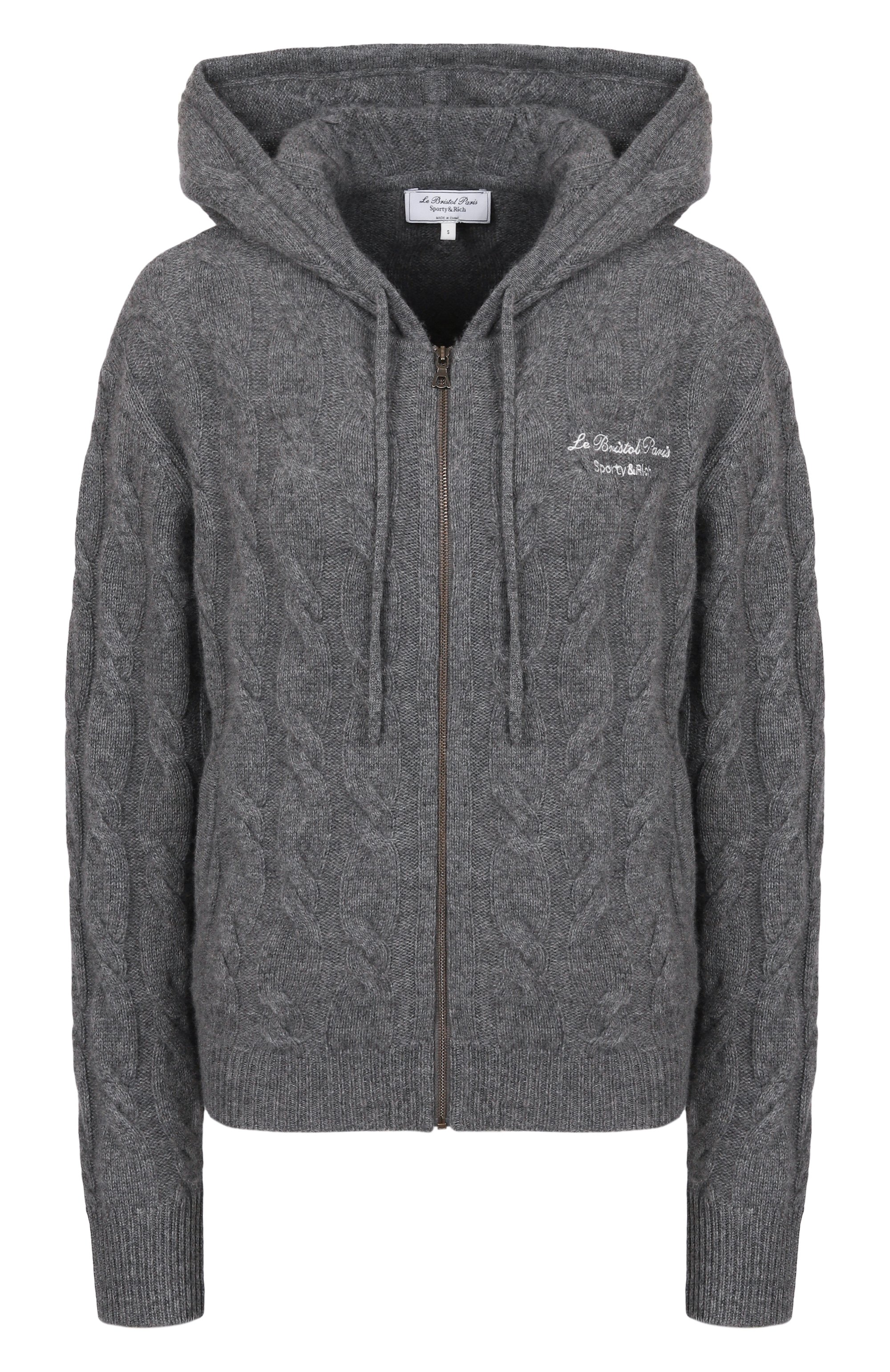 Кардиган из кашемира и шерсти sporty & rich x le bristol paris SPORTY AND RICH, арт. CA005517619GY03, фото 1