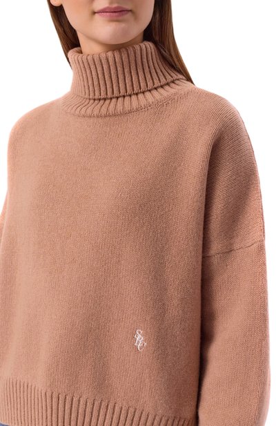 Шерстяной свитер SPORTY AND RICH бежевого цвета по цене 41450 руб., арт. WS06465302BE02, фото 5 Шерстяной свитер SPORTY AND RICH, арт. WS06465302BE02, фото 5