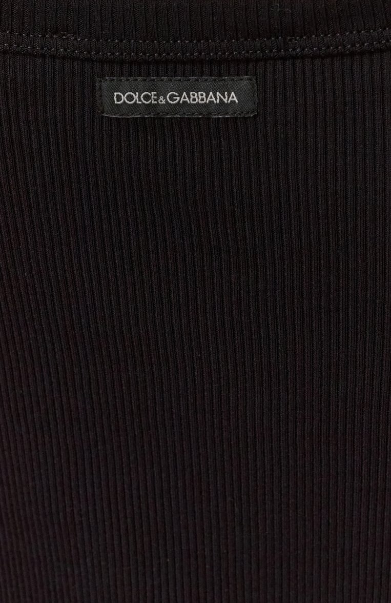 Женская хлопковая майка DOLCE & GABBANA черного цвета, арт. F8U09T/FU7AV | Фото 6 (Длина (для топов): Стандартные; Материал внешний: Хлопок; Стили: Минимализм; Женское Кросс-КТ: Майка-одежда; Рукава: На бретелях; Автоматизация ТО: Проставлено; Размерность: Идёт в размер; Автоматизация состава: Проставлено; Re-sync: On)