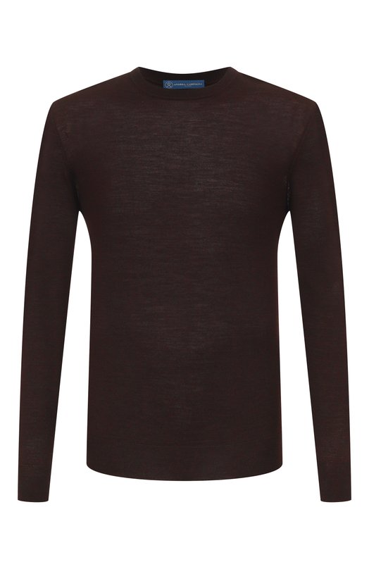 Джемпер из шерсти и шелка Andrea Campagna GC1ML/LSC18R Коричневый GC1ML/LSC18R