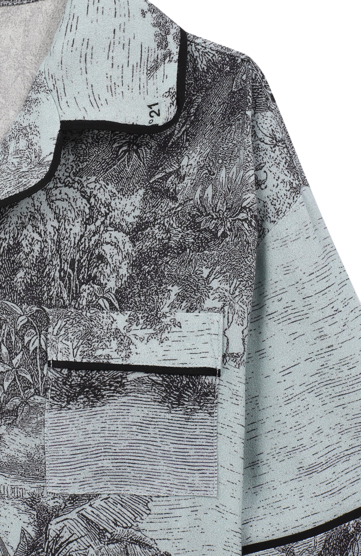 Рубашка из вискозы N21 тёмно-голубого цвета по цене 19950 руб., арт. N210CP/N0474, фото 3 Рубашка из вискозы N21, арт. N210CP/N0474, фото 3