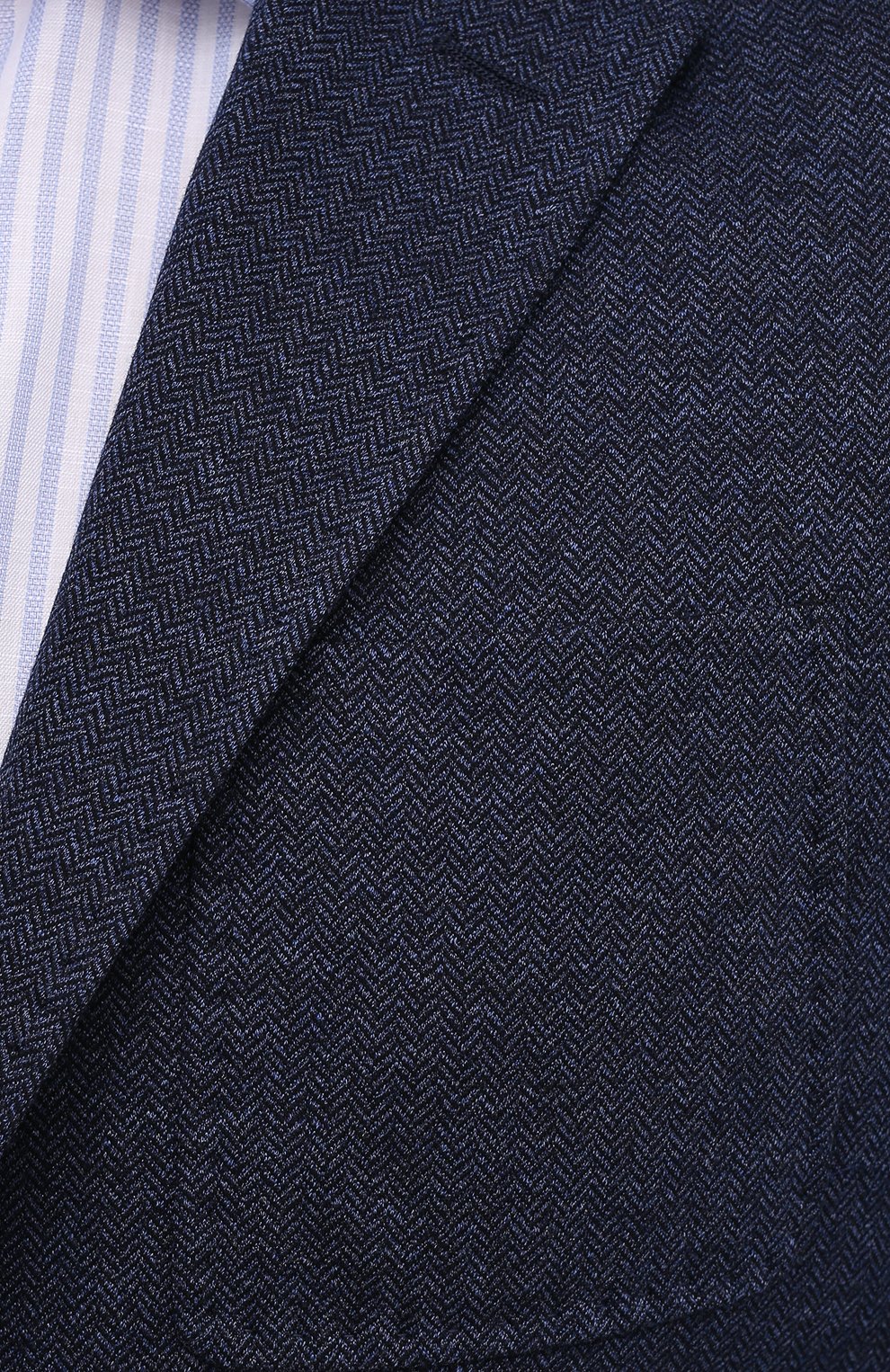 Хлопковый пиджак CANALI темно-синего цвета по цене 99900 руб., арт. J0147/JJ01970, фото 5 Хлопковый пиджак CANALI, арт. J0147/JJ01970, фото 5