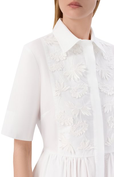 Хлопковое платье P.A.R.O.S.H. белого цвета по цене 94450 руб., арт. D726107/CUB026, фото 4 Хлопковое платье P.A.R.O.S.H., арт. D726107/CUB026, фото 4