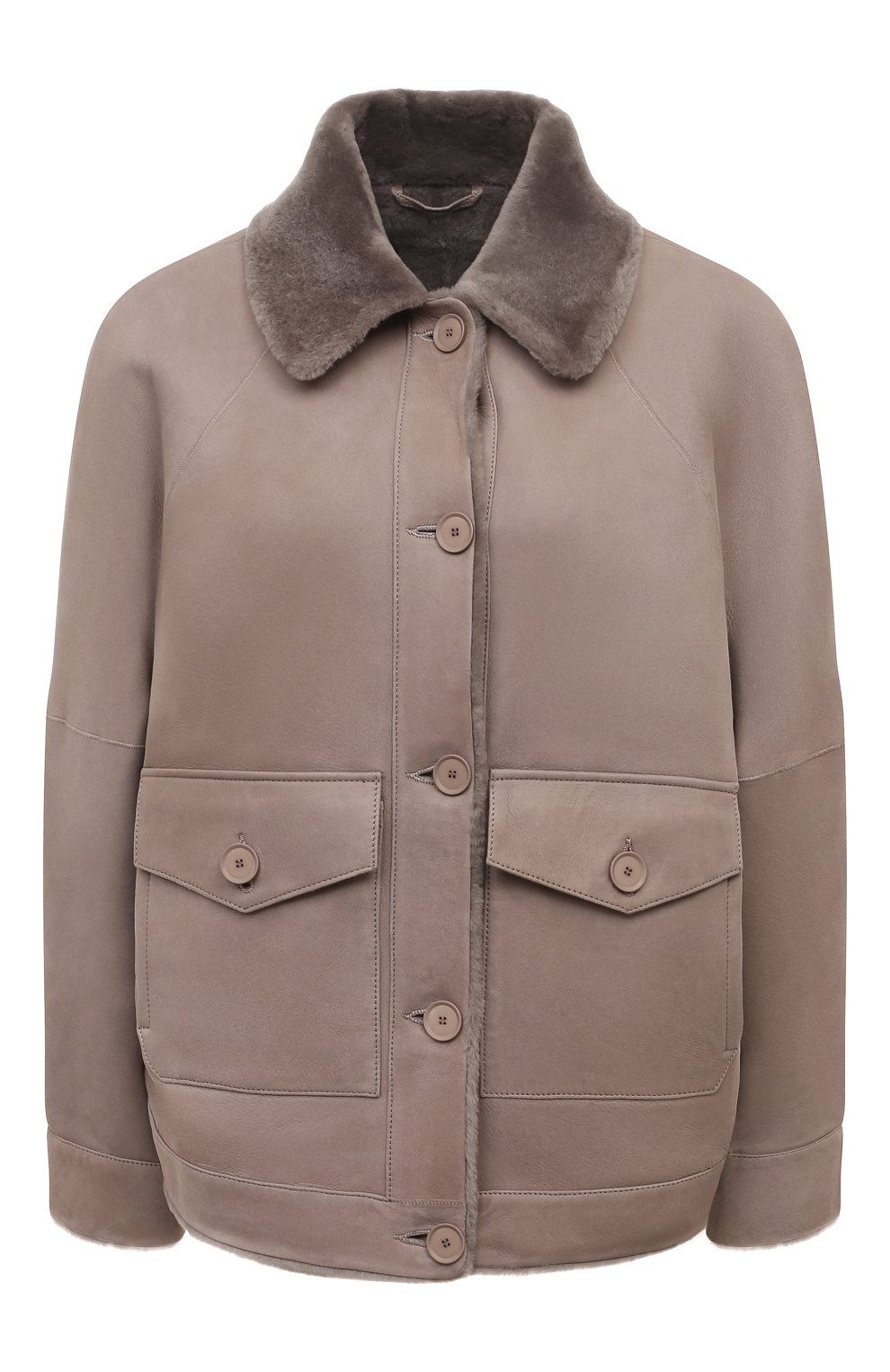 Дубленка из овчины MANZONI24 бежевого цвета по цене 198500 руб., арт. 24M1298-S24/, фото 1 Дубленка из овчины MANZONI24, арт. 24M1298-S24/, фото 1