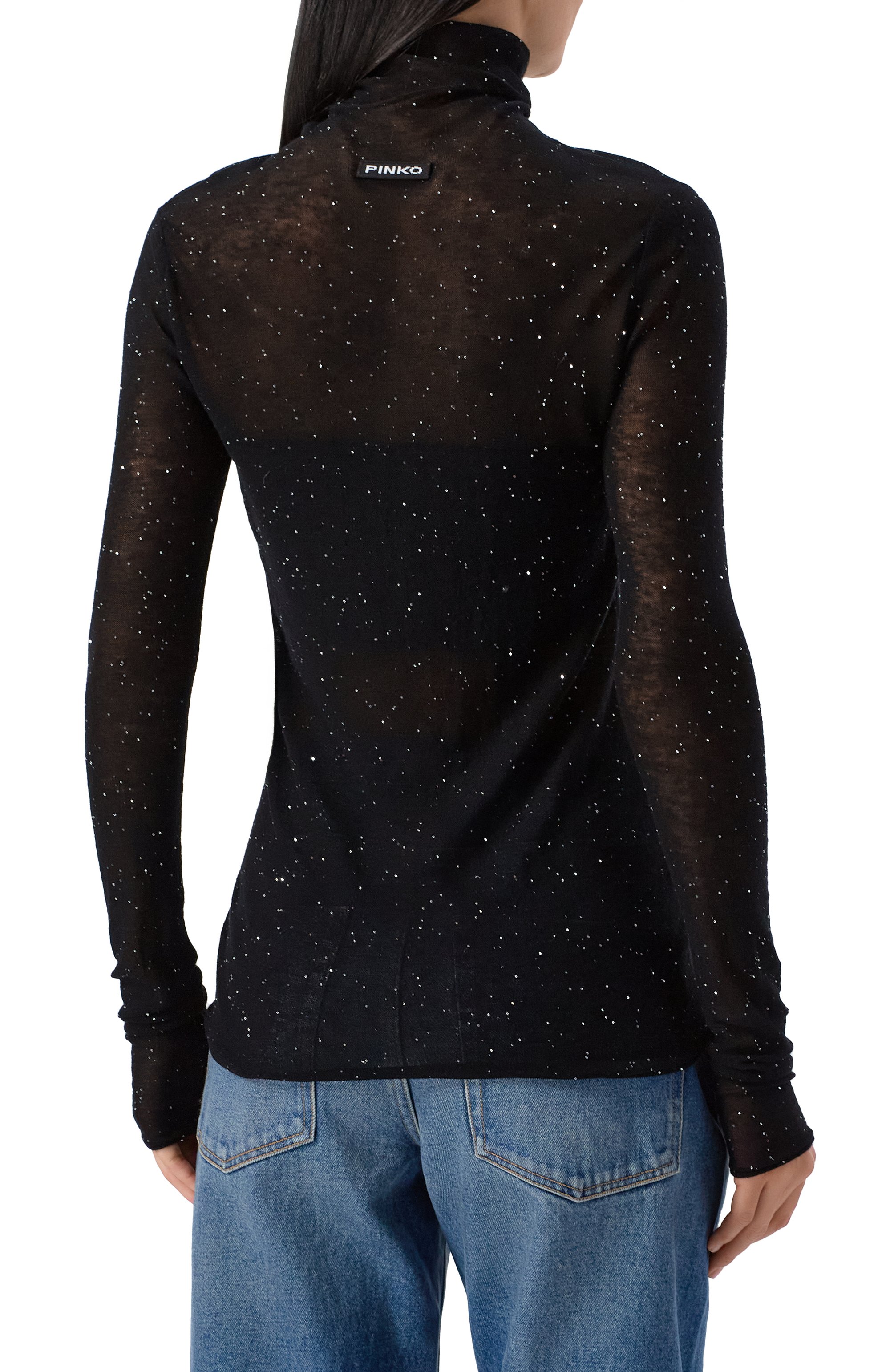 Шерстяная водолазка PINKO черного цвета по цене 18450 руб., арт. 105821/A2PM, фото 4 Шерстяная водолазка PINKO, арт. 105821/A2PM, фото 4