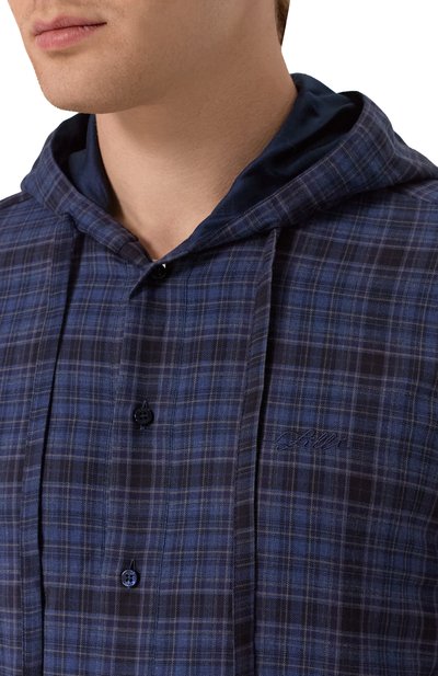 Рубашка из хлопка и кашемира ZILLI, арт. FD0M02M010612151Q, фото 5