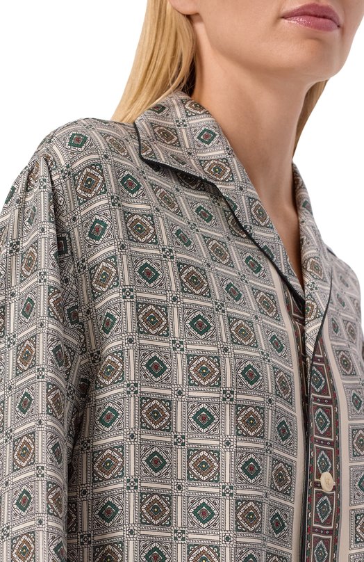 Шелковая рубашка Loro Piana FAP8299 Серый  FAP8299 Фото 5