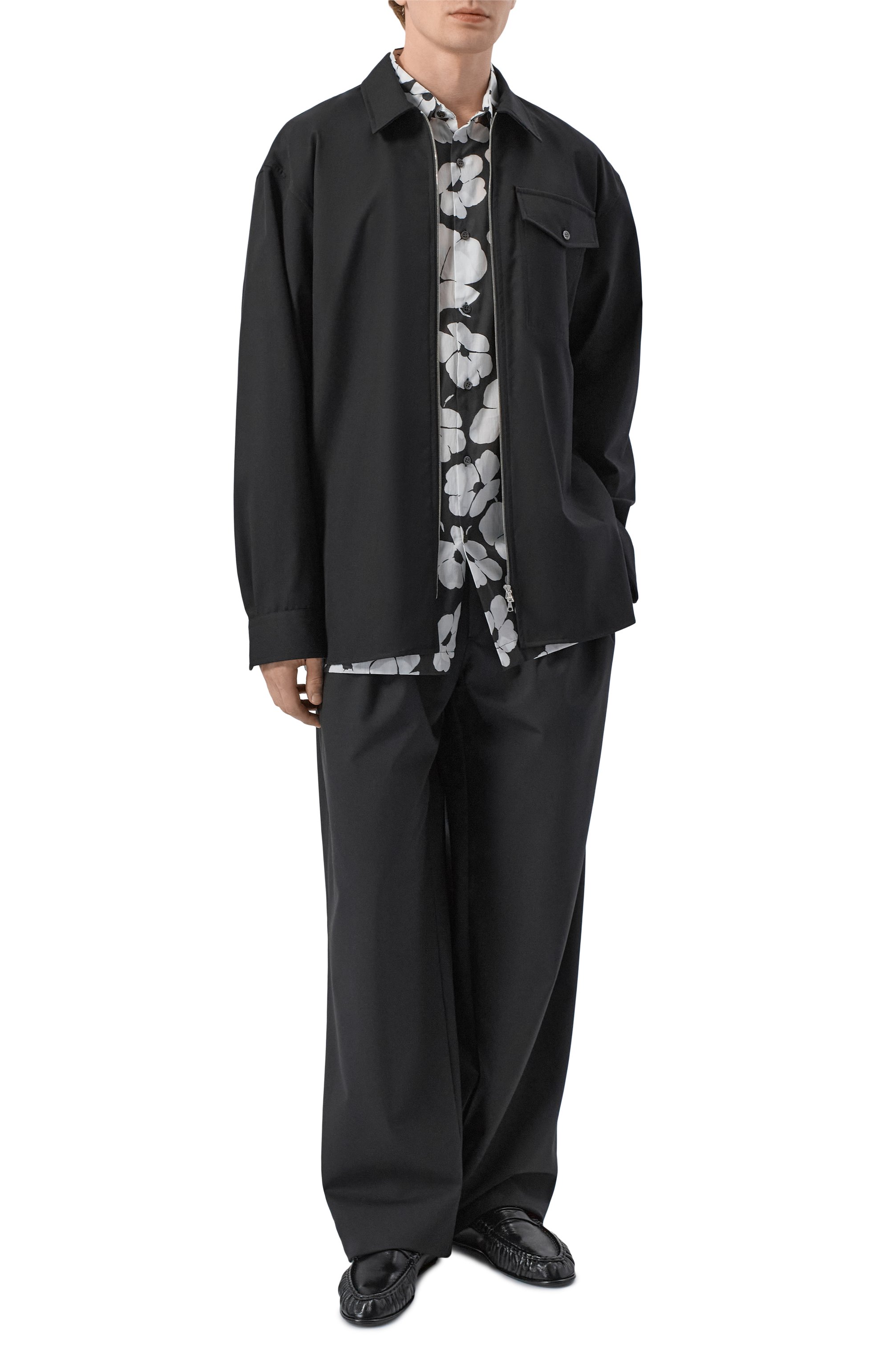 Рубашка из хлопка и шерсти DRIES VAN NOTEN, арт. 020773/3302, фото 2