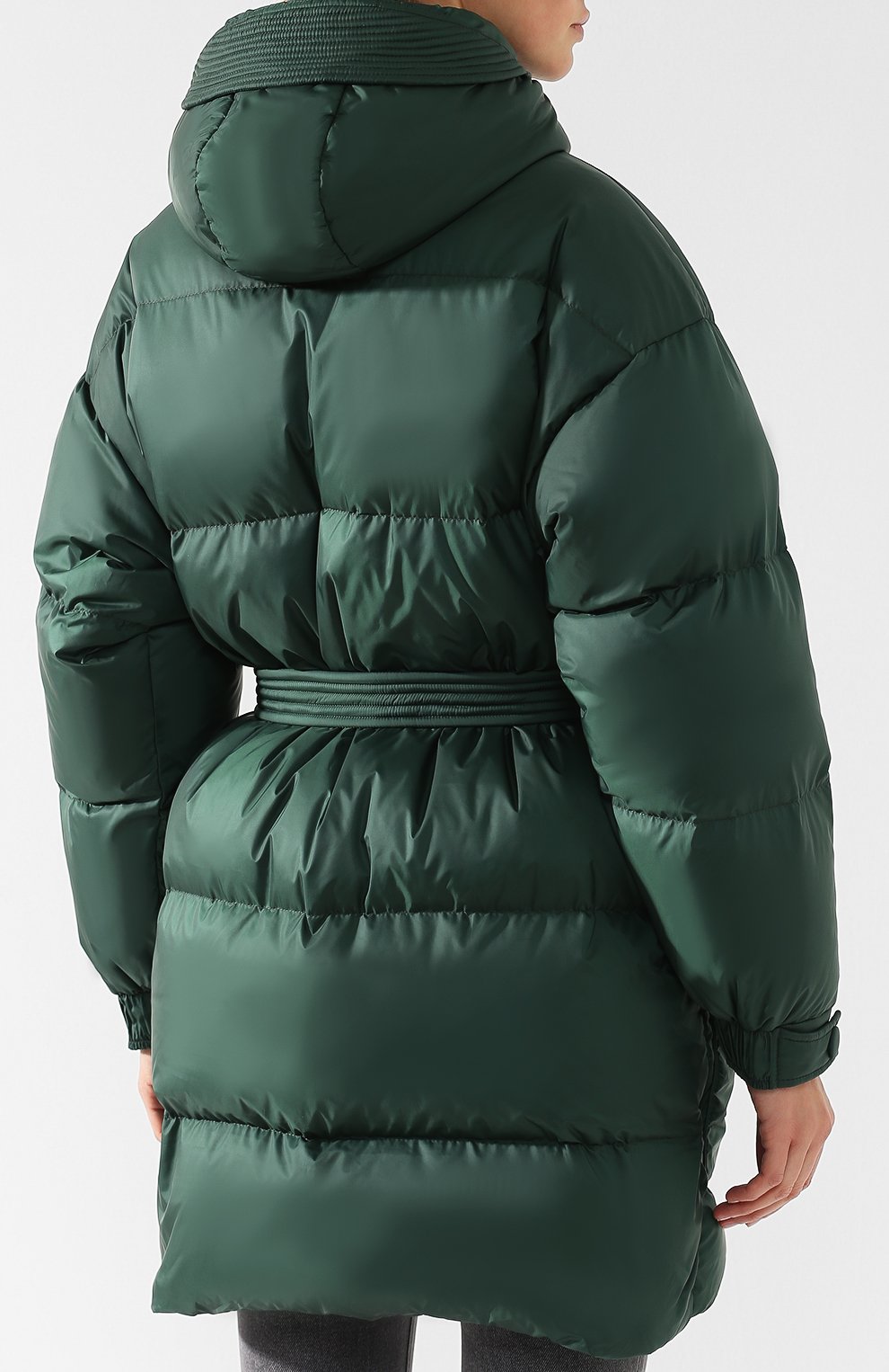 Однотонный стеганый пуховик с поясом и капюшоном IENKI IENKI, арт. KILLER J, фото 4