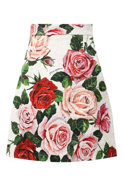 Женская юбка из смеси вискозы и хлопка DOLCE & GABBANA, арт. F4AG8T/HSMXK