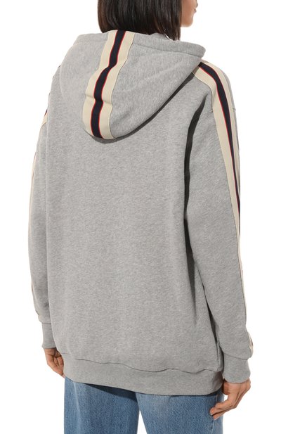 Хлопковая толстовка GUCCI серого цвета по цене 172800 руб., арт. 505527 X9P84, фото 4 Хлопковая толстовка GUCCI, арт. 505527 X9P84, фото 4