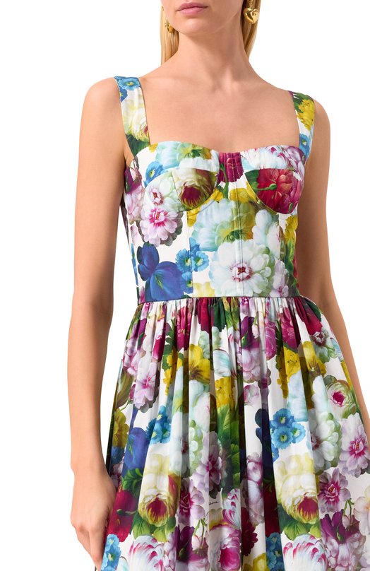 Хлопковое платье Dolce & Gabbana F6ZT1T/HS5Q2 Разноцветный  F6ZT1T/HS5Q2 Фото 5