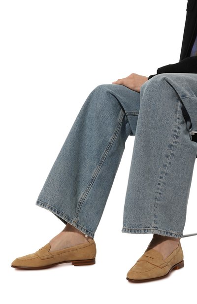 Замшевые пенни-лоферы SANTONI, арт. WUSF59962HAFSSV9C20, фото 3