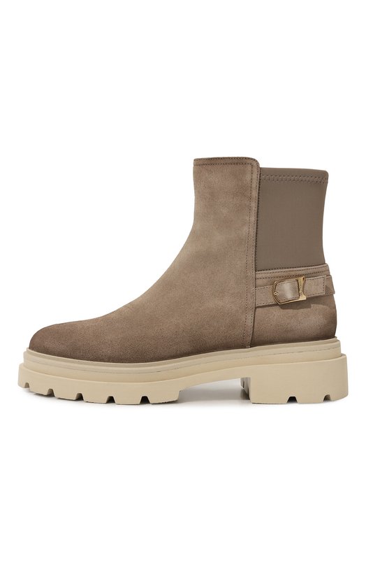 Замшевые полусапоги Santoni WTEG71104G0MTHI0 Бежевый  WTEG71104G0MTHI0 Фото 4