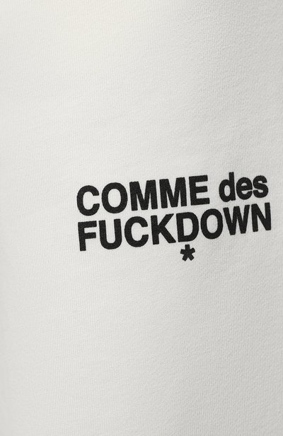 Хлопковые джоггеры COMME DES FUCKDOWN белого цвета по цене 11750 руб., арт. CDFD1530, фото 5 Хлопковые джоггеры COMME DES FUCKDOWN, арт. CDFD1530, фото 5