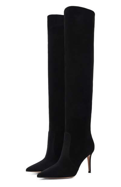 Женские замшевые сапоги hansen cuissard 85 GIANVITO ROSSI, арт. G80142.85RIC.C45NER0