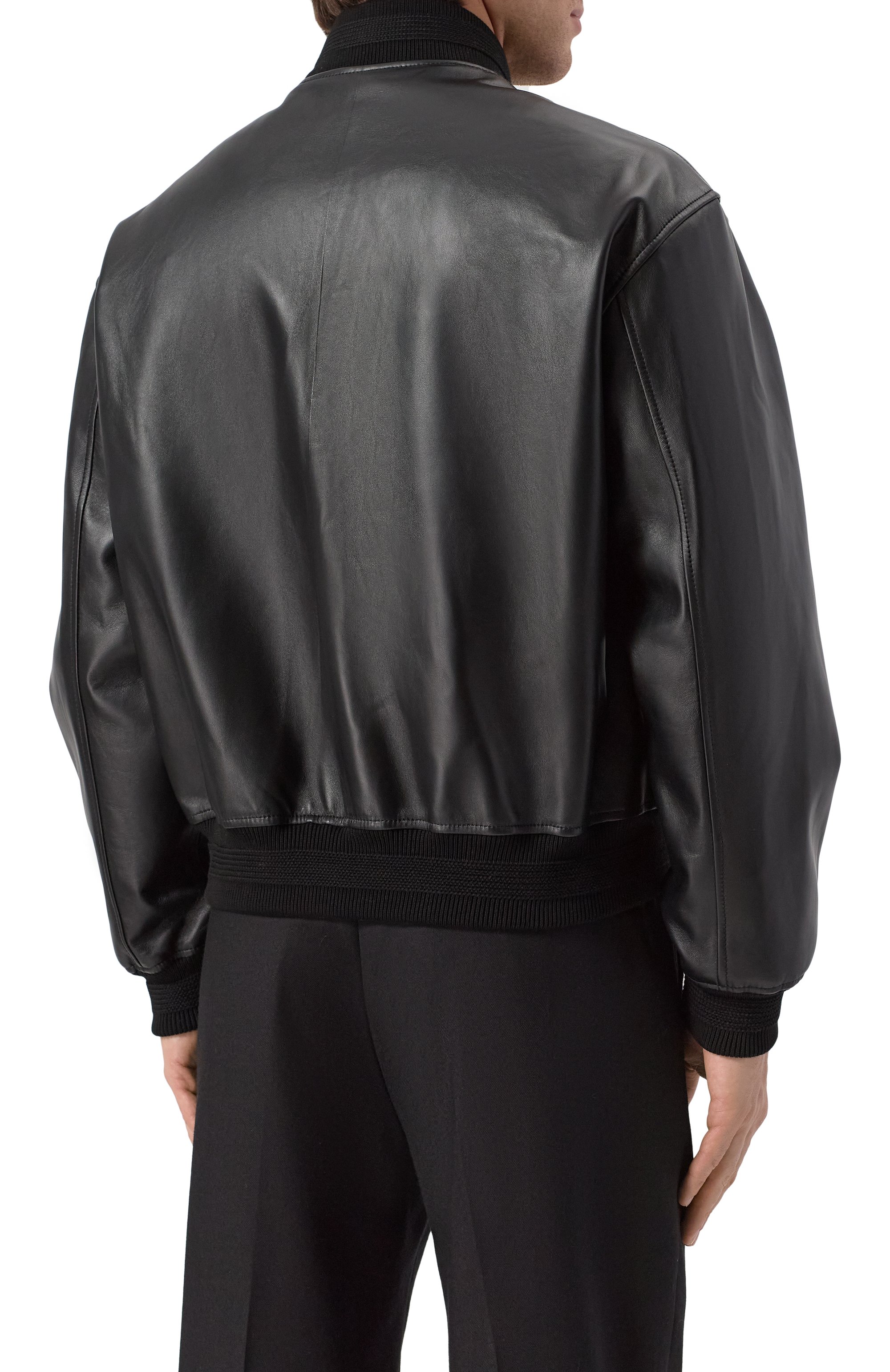 Кожаный бомбер BURBERRY, арт. 8091757, фото 4