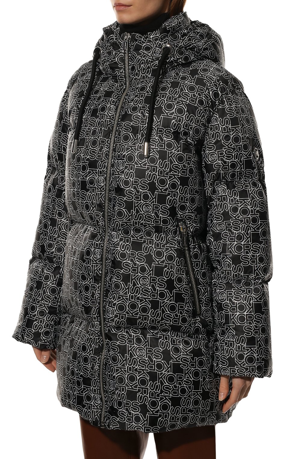 Пуховик MICHAEL MICHAEL KORS черно-белого цвета по цене 54500 руб., арт. MH120433Y3, фото 3 Пуховик MICHAEL MICHAEL KORS, арт. MH120433Y3, фото 3