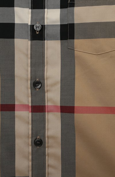 Хлопковая рубашка BURBERRY, арт. 8040991, фото 3