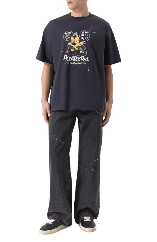 Хлопковая футболка DOMREBEL M BLABLA/T-SHIRT Чёрный  M BLABLA/T-SHIRT Фото 2