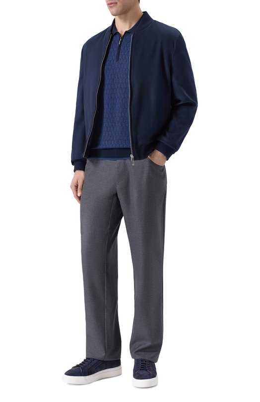 Шерстяные брюки Zilli J5T101M0201VSGE00 Серый  J5T101M0201VSGE00 Фото 2