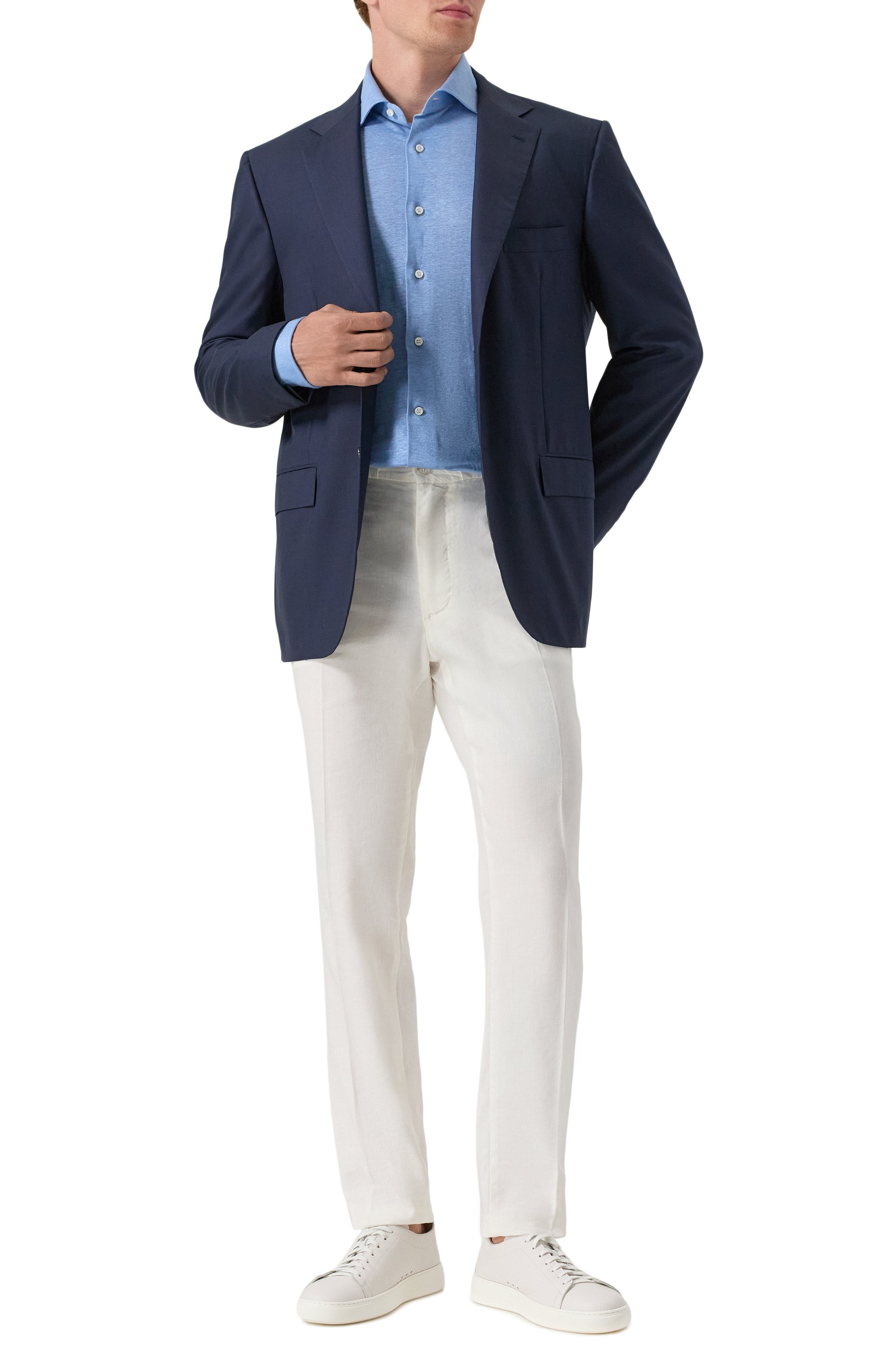 Льняная рубашка MVST, арт. SLIM/GABRIELLE/R0UND/800-JERSEY, фото 2