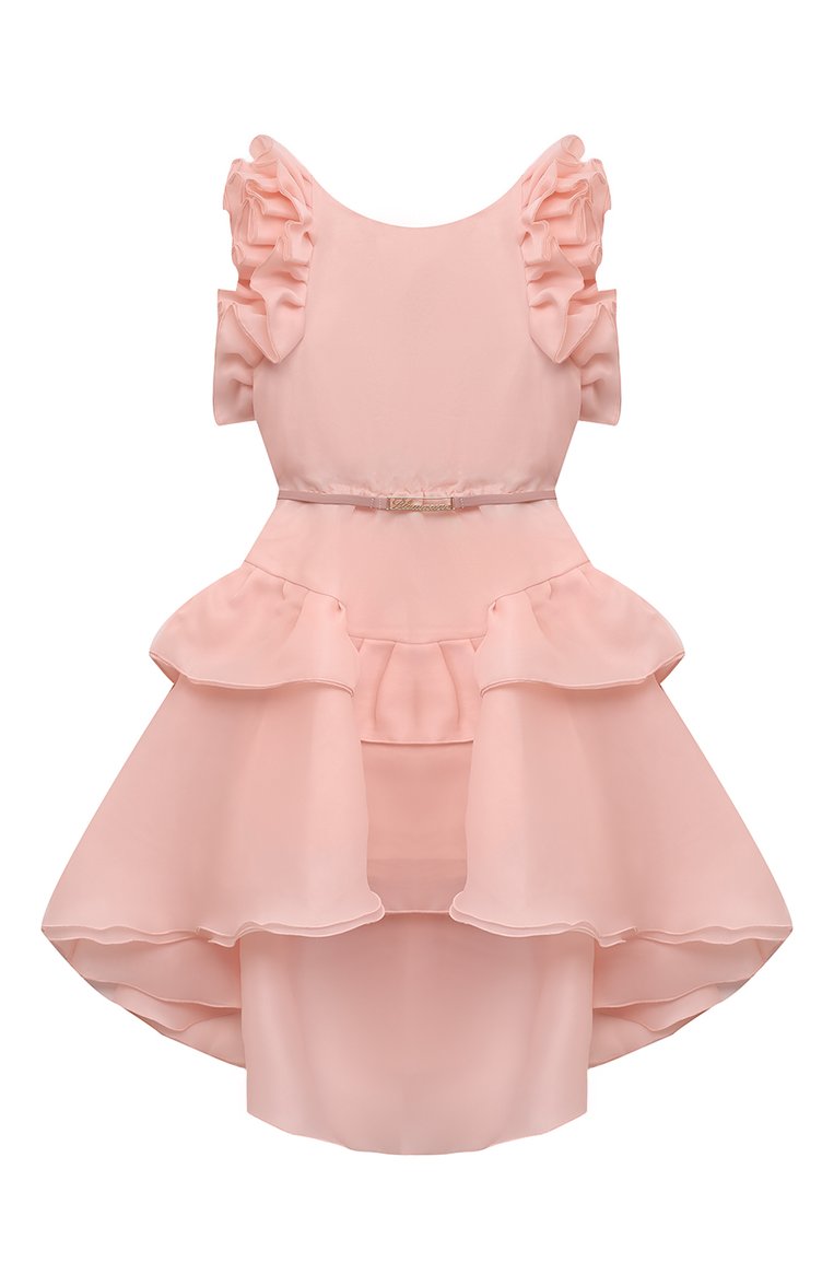 Детское платье BLUMARINE светло-розового цвета, арт. IA4062T3839 | Фото 1 (Материал внешний: Синтетический материал; Драгоценные камни: Проставлено; Материал подклада: Вискоза; Материал сплава: Проставлено; Девочки Кросс-КТ: Платье-одежда; Случай: Вечерний; Рукава: Без рукавов; Ростовка одежда: 6 лет | 116 см, 8 лет | 128 см, 10 - 11 лет | 140 - 146см, 12 лет | 152 см, 16 лет | 164 см)