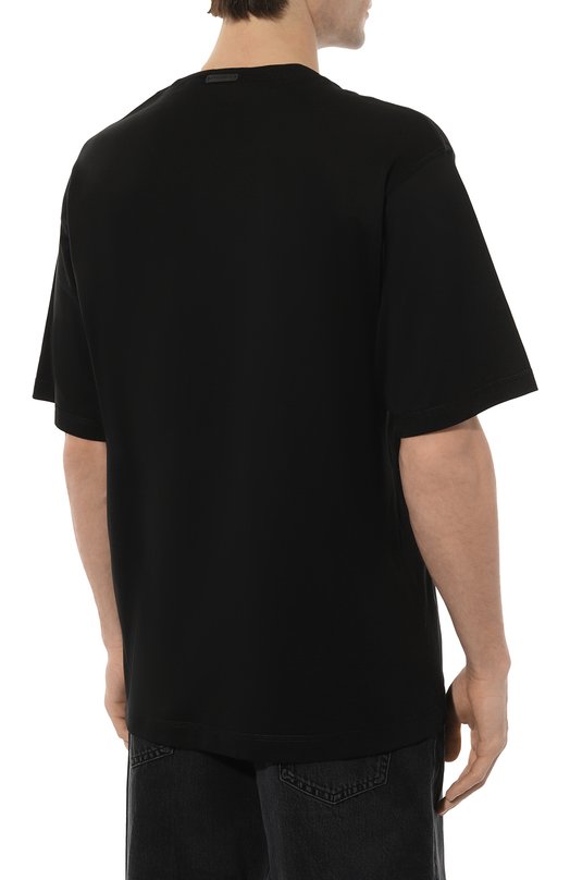 Хлопковая футболка Dolce & Gabbana G8PN9T/G7NPV Чёрный  G8PN9T/G7NPV Фото 4