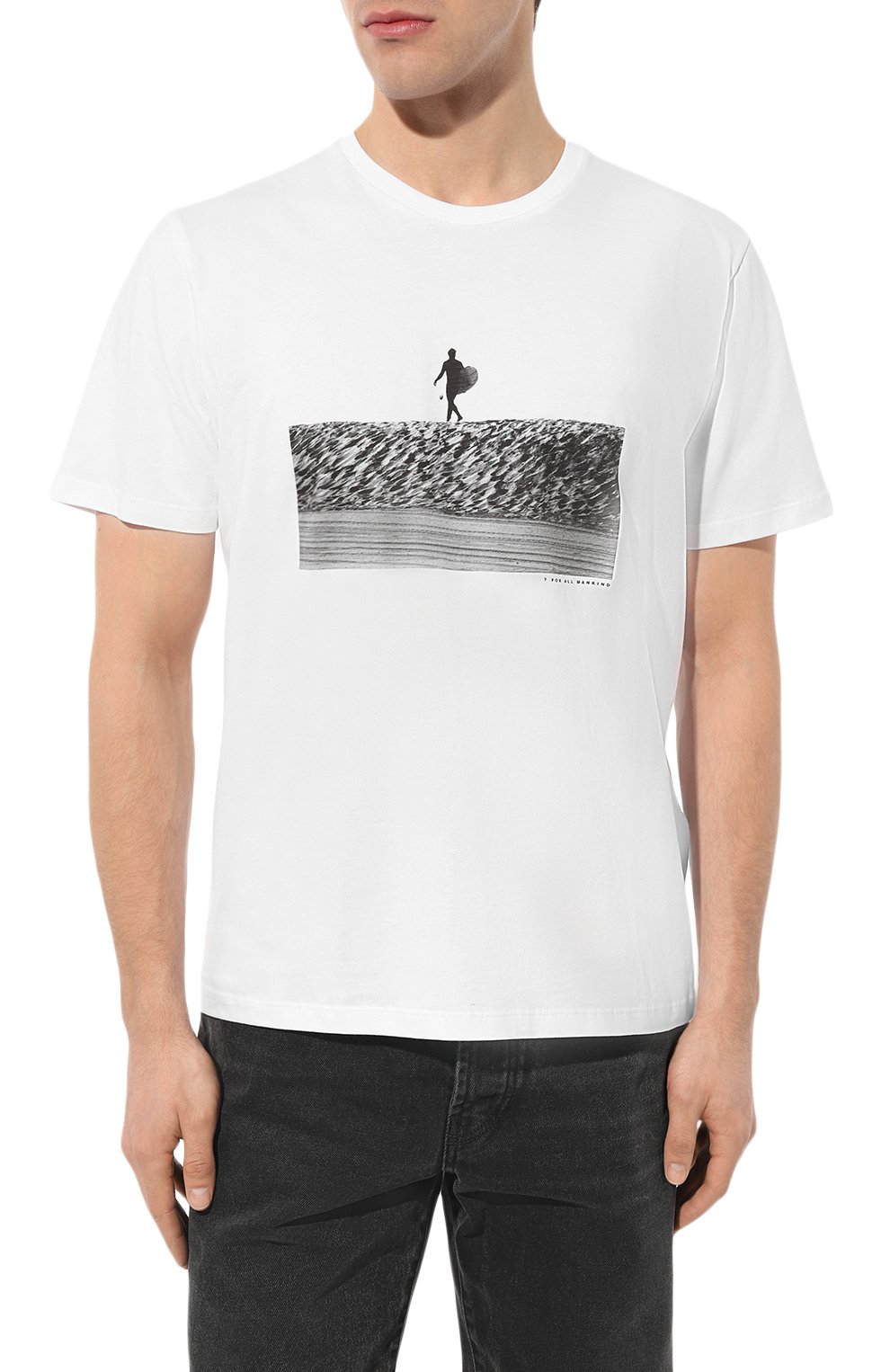 Хлопковая футболка 7 FOR ALL MANKIND, арт. JSLM332GWS, фото 3