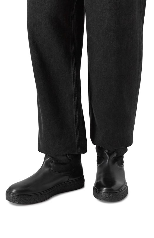 Кожаные сапоги W.Gibbs 1871005/VITELL0 B0X/DENVER FUR Чёрный  1871005/VITELL0 B0X/DENVER FUR Фото 3