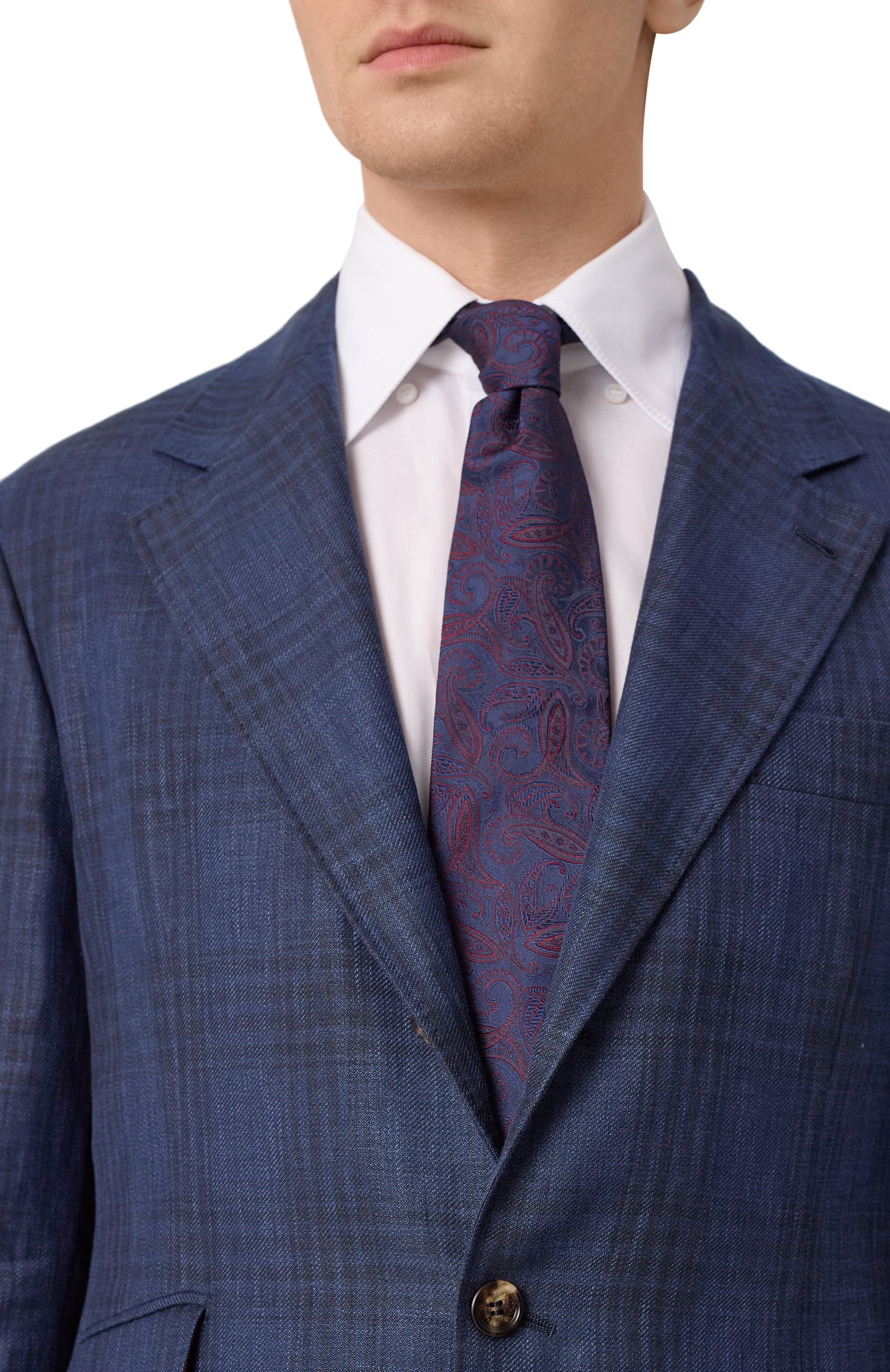 Костюм из шерсти и льна BRUNELLO CUCINELLI темно-синего цвета по цене 721500 руб., арт. MR486LDWH, фото 8 Костюм из шерсти и льна BRUNELLO CUCINELLI, арт. MR486LDWH, фото 8