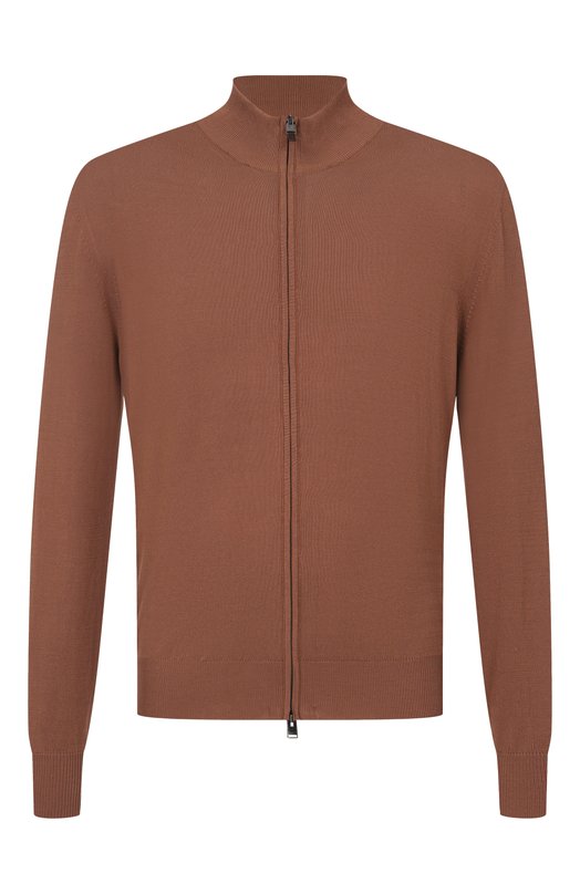 Хлопковый кардиган Canali C0022/MK02459 Коричневый C0022/MK02459